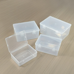 Plastic Transparent Rectangular Storage <b>Box</b> Covered Office Organizer For Stationery Hardware Jewelry Document Desktop Use - Product Image 3