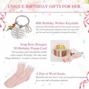 New 40th Birthday Gift Ideas for Women Wife Sisters Coworkers Custom Personalized Ladies 30/40/50/60 Funny Birthday Gift Basket - Product Image 5