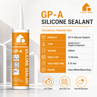 Scellant silicone acétique FEIDU GP-A 300 ml, usage général, anti-fongique, anti-bactérien, pour la construction, les fenêtres en verre, les portes