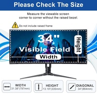 Protection d'écran anti-reflets, anti-espionnage, confidentialité bidirectionnelle, anti-lumière bleue pour moniteur ultra-large Acer 34 pouces 21:9