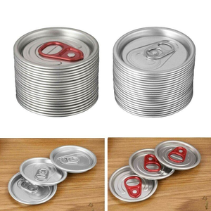 Chất lượng cao đầy đủ mở nắp 202 # B64 sot cấp thực phẩm dập nổi kéo Vòng nhôm đồ uống uống nước trái cây bia soda có thể kết thúc 360 Nắp - Product Image 2