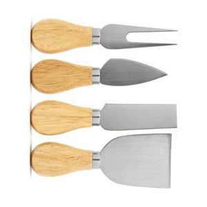 Juego de cuchillos de queso ecológicos de alta calidad de 4 piezas al por mayor, cuchillas de acero inoxidable, mangos de madera, herramientas esenciales de corte de cocina - Product Image 6