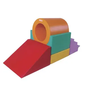 Équipement de jeu doux Portable, mousse d'escalade, mat, jeu doux, blocs de construction de pont, Tunnel, jeu doux pour enfants