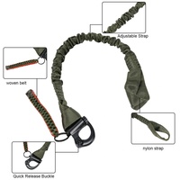 Sangle de sécurité tactique en polyester avec élastique interne, cordon de retenue personnel pour les sports de plein air, l'entraînement et le camping