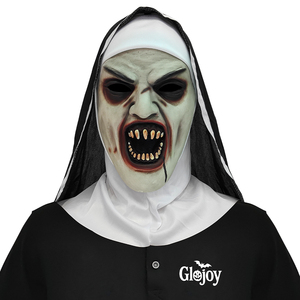 Masque en latex visage <span class=keywords><strong>de</strong></span> nonne effrayante, accessoire <span class=keywords><strong>de</strong></span> déguisement d'Halloween, accessoire <span class=keywords><strong>de</strong></span> farce, personnalisable - Product Image 1