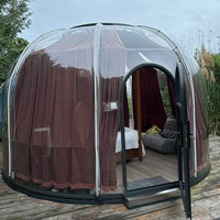Igloo de jardin transparent Full House, maison de glamping, dôme transparent à vue panoramique résistant au vent, tentes de glamping en plein air