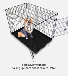 Giá rẻ màu hồng con chó thùng bán buôn thời trang Stackable điện thoại di động con chó kim loại cũi con chó Thùng chất lượng lồng với tại chỗ bán buôn - Product Image 3