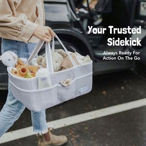 Organizador de armario colgante de muestra gratis con 4 cajones para guardería de bebé, organizador de carrito de pañales, cestas de almacenamiento ranuradas - Product Image 5