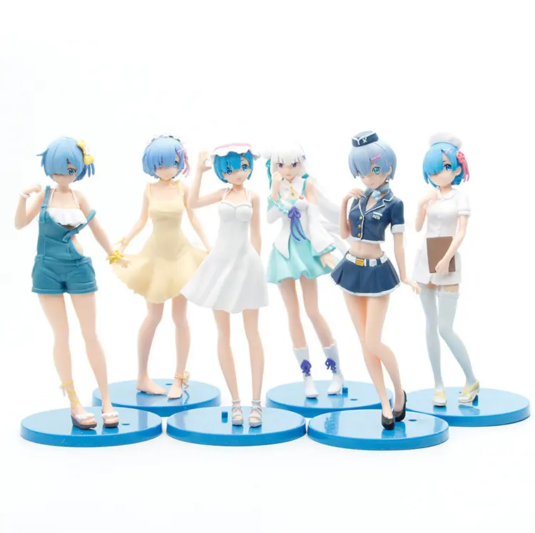 6 teile/satz Re Leben in einer anderen Welt von Zero Re Zero Rem Sammlung Anime PVC Figur Set