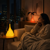 Figurine LED Dragon Souffleur de Flammes pour Bureau de Jeu, Chambre à Coucher, Décoration pour Fans de Fantasy, Objet de Collection