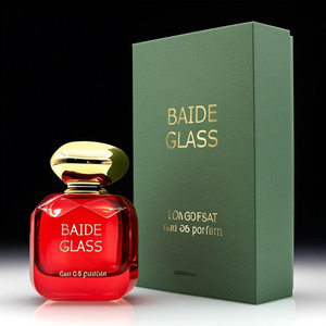 Luxury Red Perfume <b>Bottle</b> Empty Crimp Pump Sprayer 30ml 50ml 100ml Glass Zamac Cap Perfume <b>Bottle</b> with Tube <b>Box</b> - Product Image 2
