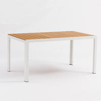 Vente flash : Ensemble de meubles d'extérieur modernes et confortables en 6 pièces, structure en aluminium, table et chaises en plastique pour restaurant