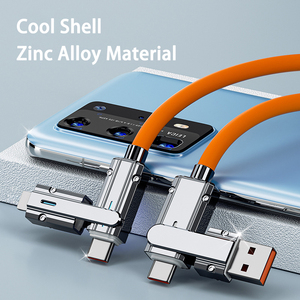 Soft Durable 4-in-1 Fast Charging Data Cable for IPhone16 Two-for- Two USB Type-C Flash Charging Transmission Line - Product Image 4