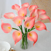 Lys Calla Artificiel en PU de 34 cm, Toucher Réel, Haute Qualité, Décoration d'Intérieur, Accessoires Photo, Fleurs Artificielles, Fournitures de Fête