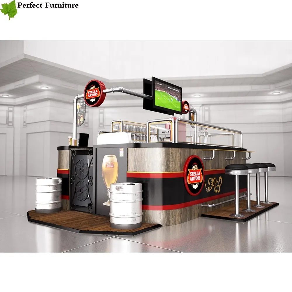 Desain Warung Makanan Cepat untuk Toko Sushi dengan Bar Counter Fashion Kios Sushi