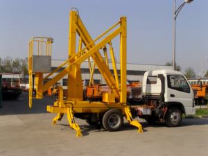 ลิฟต์ยกต้นเชอร์รี่แมงมุมไฟฟ้าขนาดเล็ก10 ~ 21ม. พร้อมระบบปรับระดับอัตโนมัติ - Product Image 4