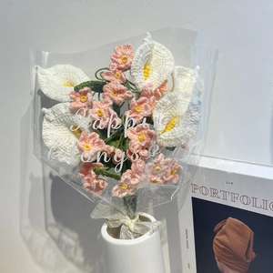 بيع بالجملة كروشيه زنابق كالا الكروشيه باقة زنبق كالا اليد الحياكة زنبق كالا - Product Image 3