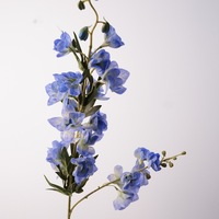 Fleurs artificielles QSBD au toucher réel, Delphinium à 2 tiges, longues tiges de Delphinium, fleurs décoratives pour la maison