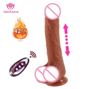 SacKnove Wireless Telescopic Artificial Silicone Penis Para Mujer Juguete Del Sexo Pour Hommes Realistic Dildo For Women Sex Toy