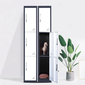 Armario de almacenamiento de acero de 2 puertas, armario de Metal con llave para vestuario, personal de oficina, armario de personal, armarios de Metal para oficina - Product Image 3