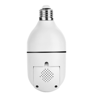 Caméra CCTV à double objectif Moniteur pour bébé Audio Sans fil WIFI Caméra CCTV Ampoule E27 Caméra de sécurité
