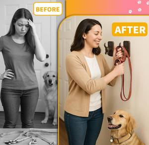 Porte-laisse pour chien en fonte, montage <span class=keywords><strong>mural</strong></span>, robuste, organisateur multifonction, 2 crochets pour <span class=keywords><strong>clés</strong></span>, manteau, harnais - Décoration rustique, cadeau pour animaux de compagnie - Product Image 6