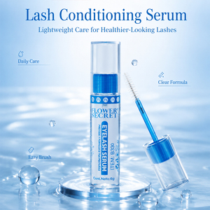 FLOWER <span class=keywords><strong>SECRET</strong></span> Sérum de croissance des cils transparent, hydratant, soin quotidien des cils. Cils plus nettoyés et plus lisses, cils nourrissants et plus volumineux - Product Image 1