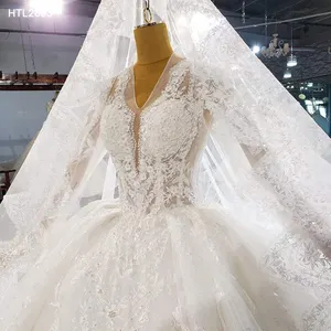 Jancember HTL2093 ucuz toptan gelinlik elbisesi ortak düğün beyaz elbise için düğün resmi