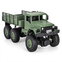 Nouveau produit transfrontalier : Camion militaire électrique à six roues en plastique 1:18, véhicule tout-terrain d'escalade, jouet pour garçons