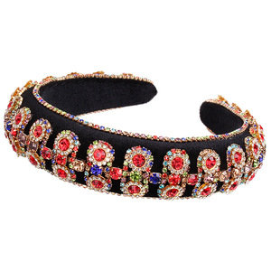 Serre-têtes pour femmes Hua Liyu, noir, or, argent, rouge, ornés de strass, style baroque, accessoires pour cheveux pour un look tendance - Product Image 5