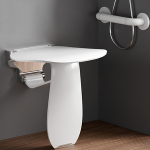 Chaise de douche murale antidérapante pour personnes âgées et femmes enceintes, capacité de 150 kg, matériau ABS, design léger et luxueux - Product Image 3