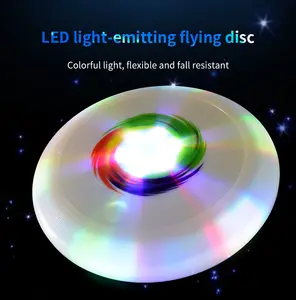 Ultimate Flying Disc With LED Lights Perfect Birthday Camping Gifts For Kids Flashlight LED Light Up Flying Disc Game