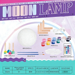 Kit de <span class=keywords><strong>Pintura</strong></span> de Luz Nocturna DIY AiJH, Manualidades, Juego de Luces Nocturnas con Diseño de Luna Dibujada a Mano para Niñas y Niños - Product Image 6