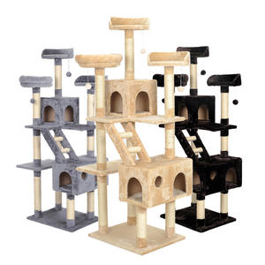 Grande tour d'<span class=keywords><strong>arbre</strong></span> <span class=keywords><strong>à</strong></span> <span class=keywords><strong>chat</strong></span> de luxe de style moderne meubles de maison pour <span class=keywords><strong>chat</strong></span> en peluche durable avec griffoir en sisal vente en gros d'usine - Product Image 1