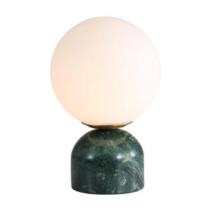 Postmodern Minimalist Simple Bell-Shaped Spherical <b>Bedside</b> Lamp Marble Base AC Powered Instagram-Worthy Cozy Designer Study Lamp - Product Image 2