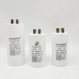 Condensateur de démarrage Hongye <span class=keywords><strong>CBB60</strong></span> pour moteur AC de ventilateur industriel, machine à laver, pompe à eau, frein électrique 20uf 30uf <span class=keywords><strong>35uf</strong></span> 50uf 100uf <span class=keywords><strong>450VAC</strong></span> - Product Image 2