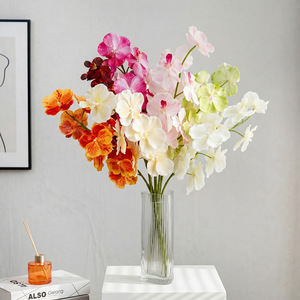 Bouquet d'orchidées artificielles en soie, décoration de mariage, décoration de la maison - Product Image 1
