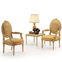 Fauteuil de luxe en bois antique de style italien classique et sculpté à la main en bois massif fauteuil canapé
