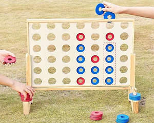 Jeu <span class=keywords><strong>géant</strong></span> en bois quatre en rangée, énorme Connect <span class=keywords><strong>4</strong></span> pour enfants et adultes, <span class=keywords><strong>jardin</strong></span>, jeux de fête - Product Image 3