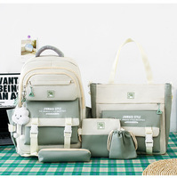 Sac à Dos Personnalisé Ensemble de 5 Pièces, Tendance et Imperméable pour Voyage, École Primaire et Collège