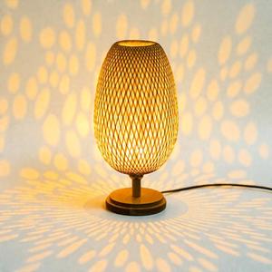 <b>Bamboo</b> <b>Table</b> <b>Lamp</b> Handwoven Minimalist Zen Bedside Light Home Decor Lighting OEM Supplier Vietnam Factory - Product Image 4