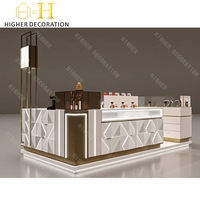 Comptoir de présentation de parfums de luxe géométrique 3D, étagères de présentation de parfums, kiosque de centre commercial