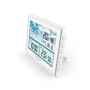 <span class=keywords><strong>Station</strong></span> météo sans fil <span class=keywords><strong>BALDR</strong></span> avec écran LCD couleur, thermomètre hygromètre intérieur/extérieur et horloge numérique - Product Image 6