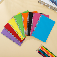 Libro de bobina para estudiantes de secundaria, cuaderno A5 con cubierta de papel grueso, diario de línea Horizontal para escuela primaria