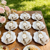 Lot de 9 ravissants anneaux de serviette en coquille d'huître et perle pour mariage estival à la plage, parfaits comme cadeaux uniques pour la Saint-Valentin, 3-4 pouces