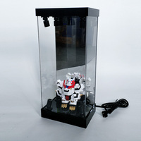 Boîtes d'affichage LED en acrylique transparent modernes personnalisées en usine, recyclables, légères, luxueuses, écologiques, pour vêtements