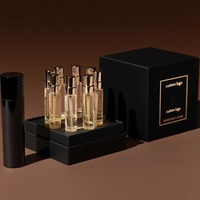 Set de Descubrimiento de Perfumes de 10 Piezas de 3/5/10 ml, Cajas de Regalo Rígidas Negras de Lujo, Empaque de Exhibición Personalizado de Lujo, Paquete de Colección