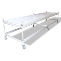 Grande serre agricole jardin système de plantes hydroponiques support de culture vertical hangar en plastique pour la plantation