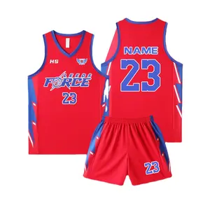 New Basketball Suit Set For Adult Games Quarter Shorts Tank Top Printed Jersey