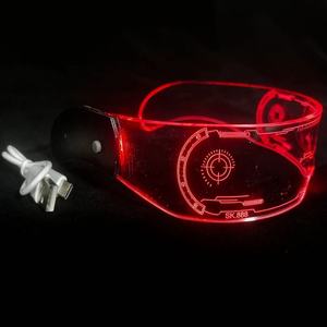 Kacamata Laser pesta dengan layar Rave wanita Custom Up Light 3D Laser bercahaya pesta Neon Promosi kacamata Remote control - Product Image 6